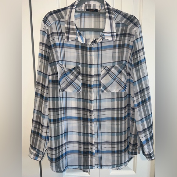 Dex Tops - Dex 1x long sleeve blouse